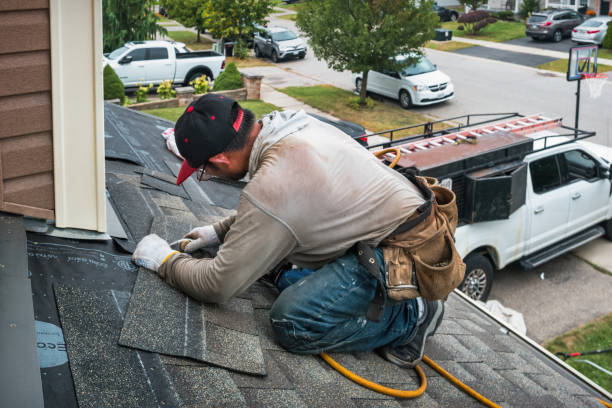 Professional Roof Inspection technician working in Powderly, TX
